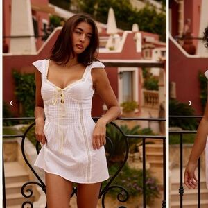 White Sleeveless Mini Dress Bydee Swim